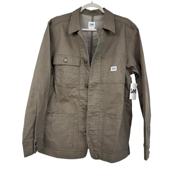Lee Workwear Men’s Size Small 4 Pocket Workwear olive green denim Jacket NWT - Picture 1 of 8